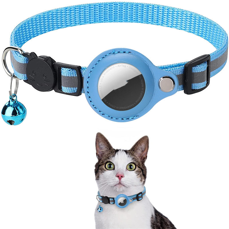 Reflective Collar Waterproof Holder Case For Airtag Air Tag Airtags Protective Cover Cat Dog Kitten Puppy Nylon Collar – Image 7