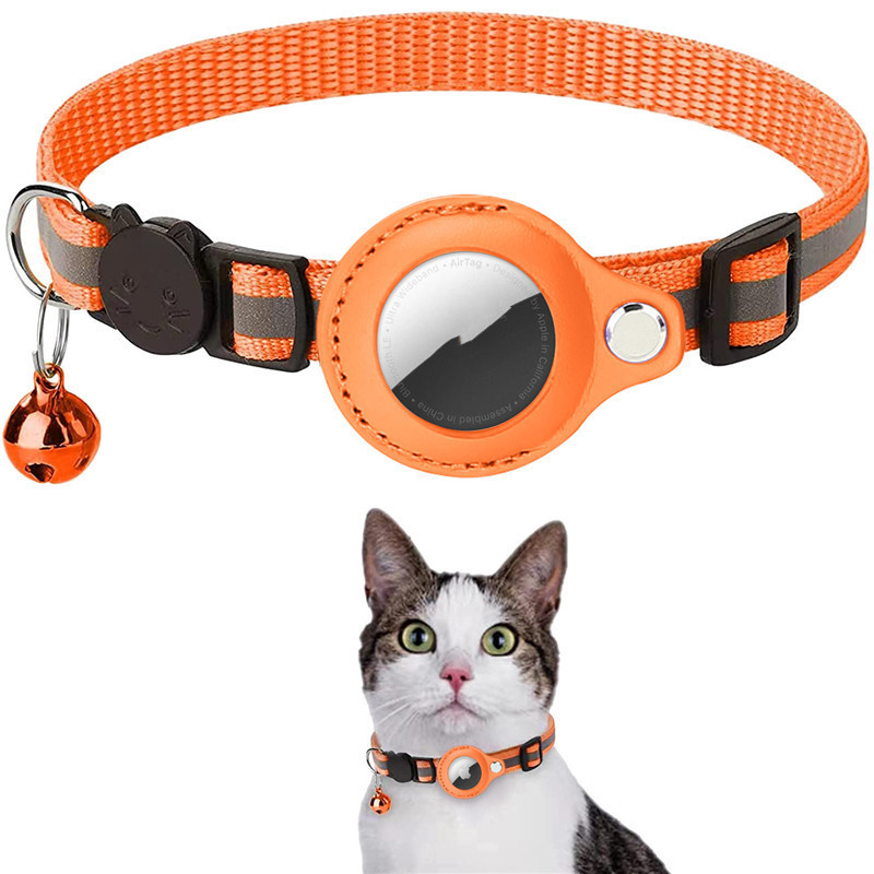 Reflective Collar Waterproof Holder Case For Airtag Air Tag Airtags Protective Cover Cat Dog Kitten Puppy Nylon Collar – Image 6