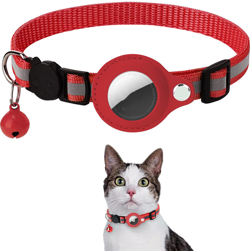 Reflective Collar Waterproof Holder Case For Airtag Air Tag Airtags Protective Cover Cat Dog Kitten Puppy Nylon Collar – Image 10