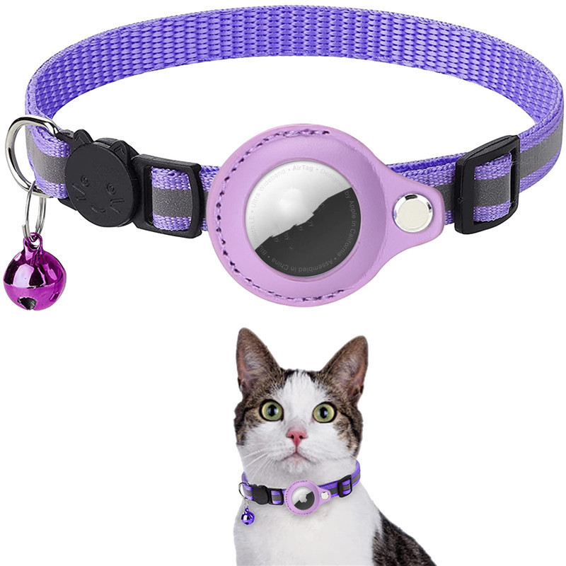 Reflective Collar Waterproof Holder Case For Airtag Air Tag Airtags Protective Cover Cat Dog Kitten Puppy Nylon Collar – Image 9